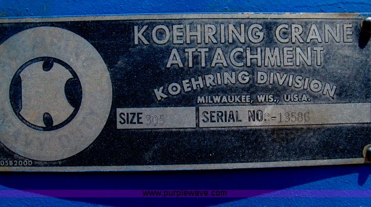 image for item D7440 1967 Koehring 305 crawler lattice boom crane