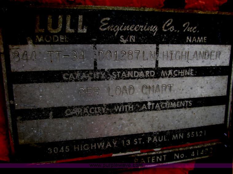 image for item G8587 1984 Lull 844 Highlander telehandler