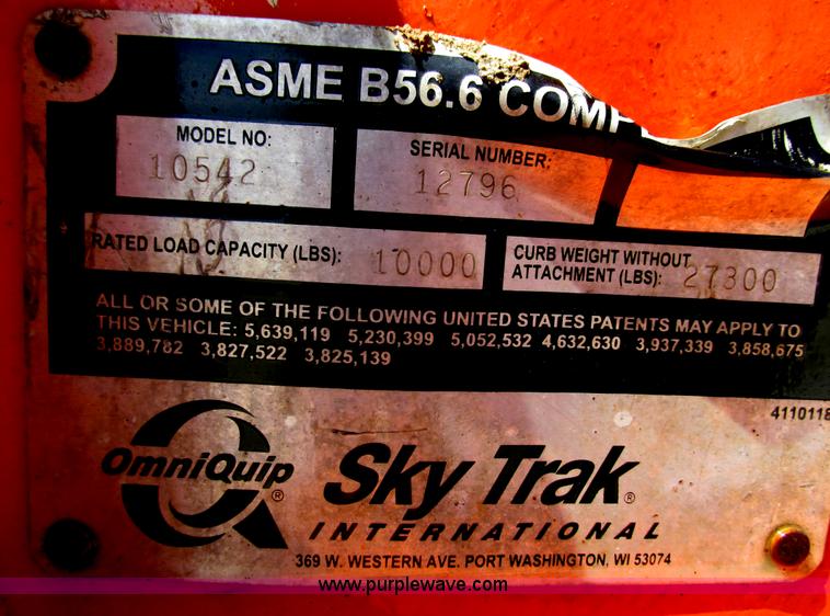 image for item G8588 2000 SkyTrak 10054 telehandler