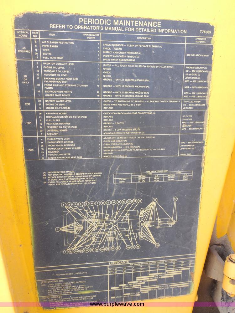 image for item E7598 1984 John Deere 510 Turbo backhoe loader