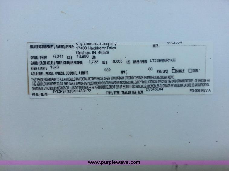 image for item E7600 2004 Everest Camp 37' fifth wheel camper