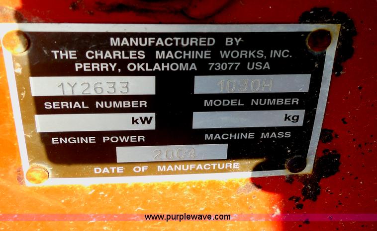 image for item E7605 2004 Ditch Witch 1030 walk behind trencher