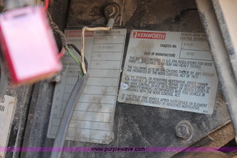 image for item G5743 1993 Kenworth W900 oilfield fabricated cement mixer truck