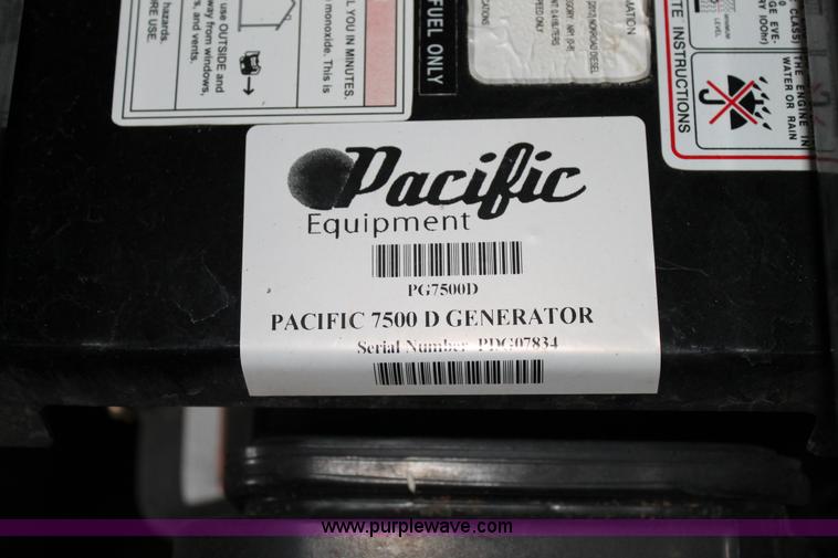 image for item G5791 Pacific 7500 diesel generator