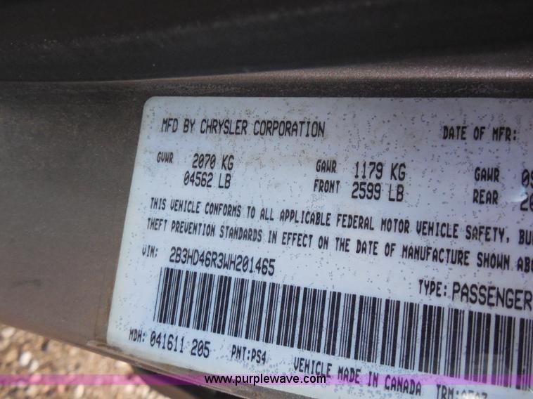 image for item H9865 1998 Dodge Intrepid