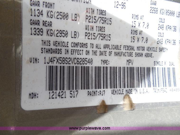 image for item H9871 1997 Jeep Grand Cherokee Laredo SUV