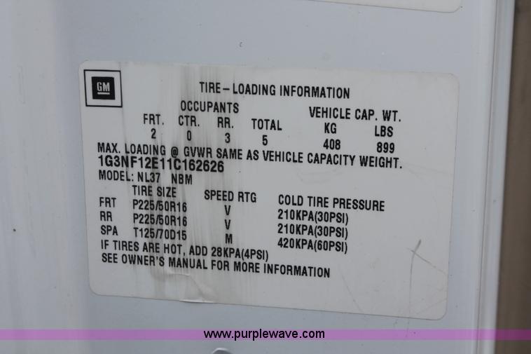 image for item I7825 2001 Oldsmobile Alero GLS