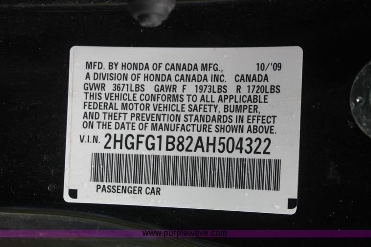 image for item I7827 2010 Honda Civic EX
