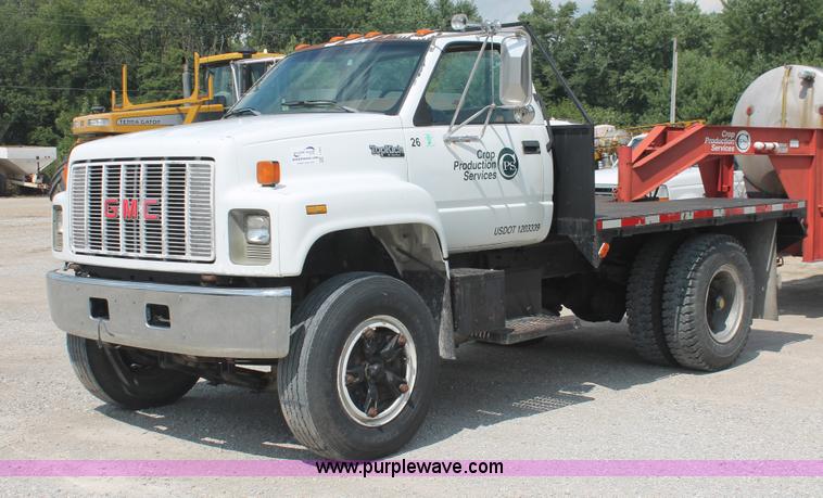 image for item I7832 1992 GMC TopKick C7H042 flatbed truck