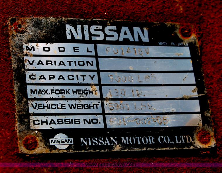 image for item I7888 Nissan Datsun 3000 forklift