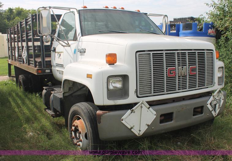 image for item I7912 1996 GMC TopKick C6000 stake bed truck