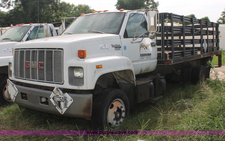 image for item I7912 1996 GMC TopKick C6000 stake bed truck