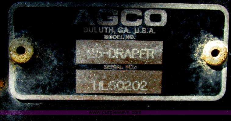 image for item A8604 AGCO 25' draper head