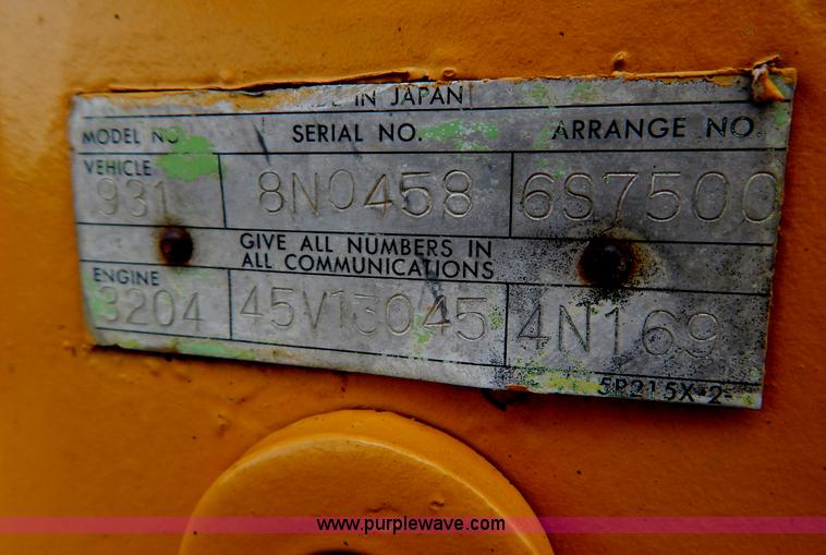 image for item G3356 1977 Caterpillar 931 track loader