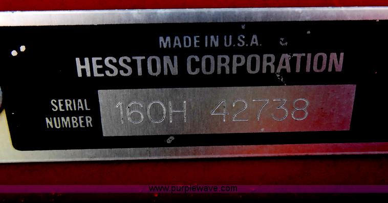 image for item H9807 1990 Hesston 1160 Hydro-Swing swather