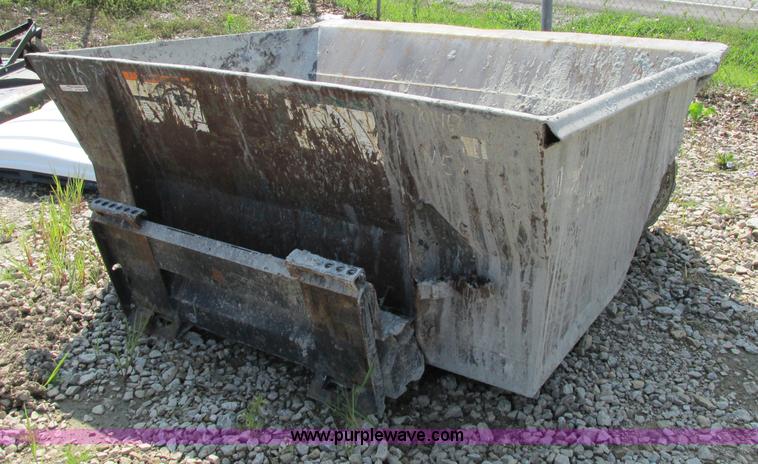 image for item AC9439 Skid steer hopper bucket with tires