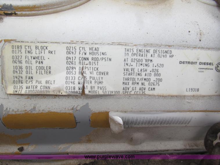 image for item AE9469 1989 Detroit Diesel 353 three cylinder turbo diesel engine