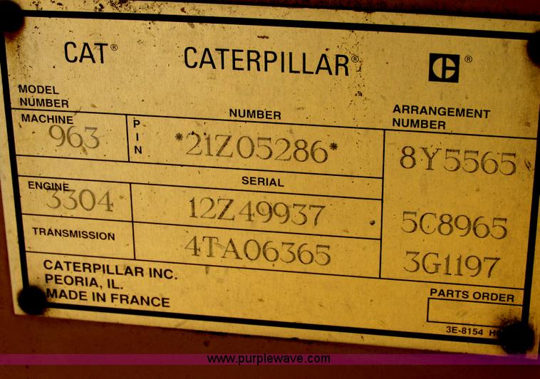 image for item E7313 1994 Caterpillar 963 LGP track loader