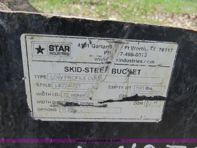 image for item F5185 Star 78" skid steer bucket