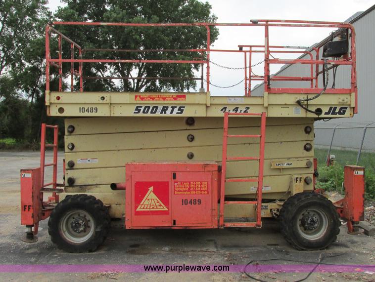 image for item F5189 2002 JLG 500RTS rough terrain scissor lift