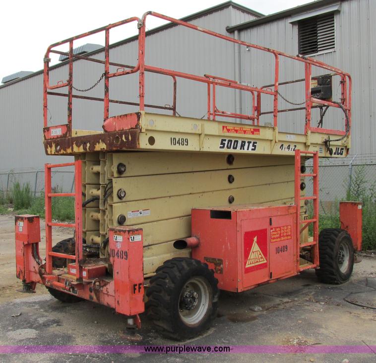 image for item F5189 2002 JLG 500RTS rough terrain scissor lift