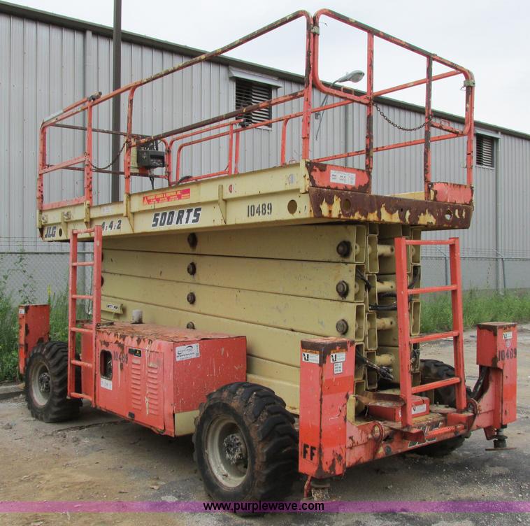 image for item F5189 2002 JLG 500RTS rough terrain scissor lift