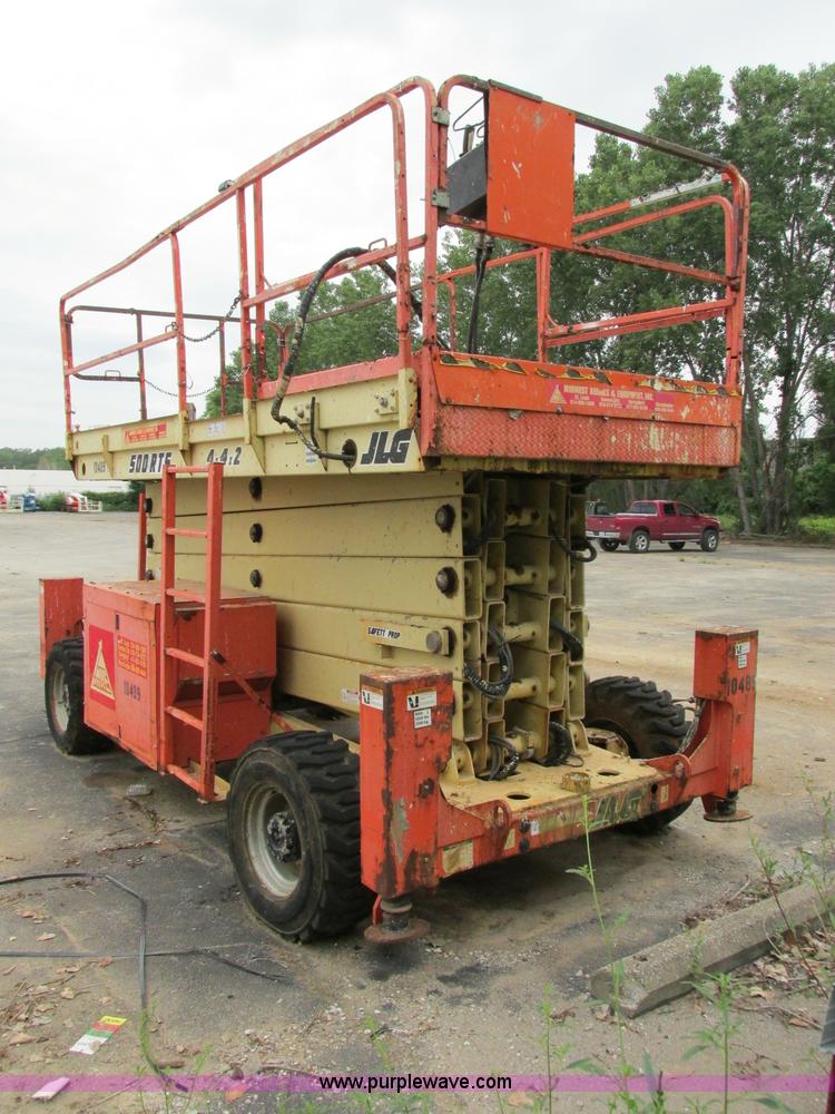 image for item F5189 2002 JLG 500RTS rough terrain scissor lift