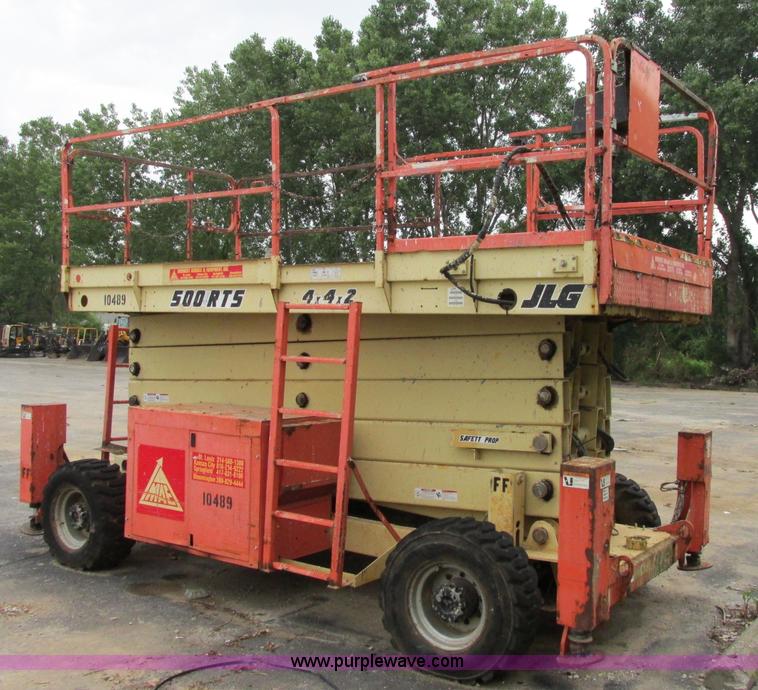 image for item F5189 2002 JLG 500RTS rough terrain scissor lift