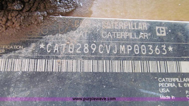 image for item G2054 2008 Caterpillar 289C multi-terrain skid steer