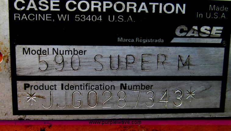 image for item G2055 2002 Case 590 Super M backhoe