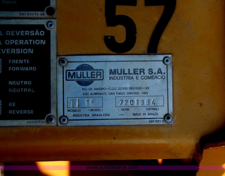 image for item H6553 Muller T118 compactor