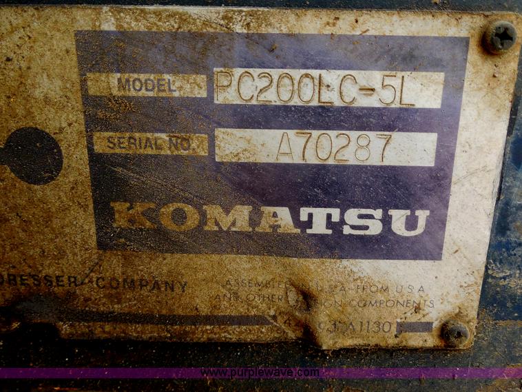 image for item H9849 Komatsu PC200LC-5L excavator