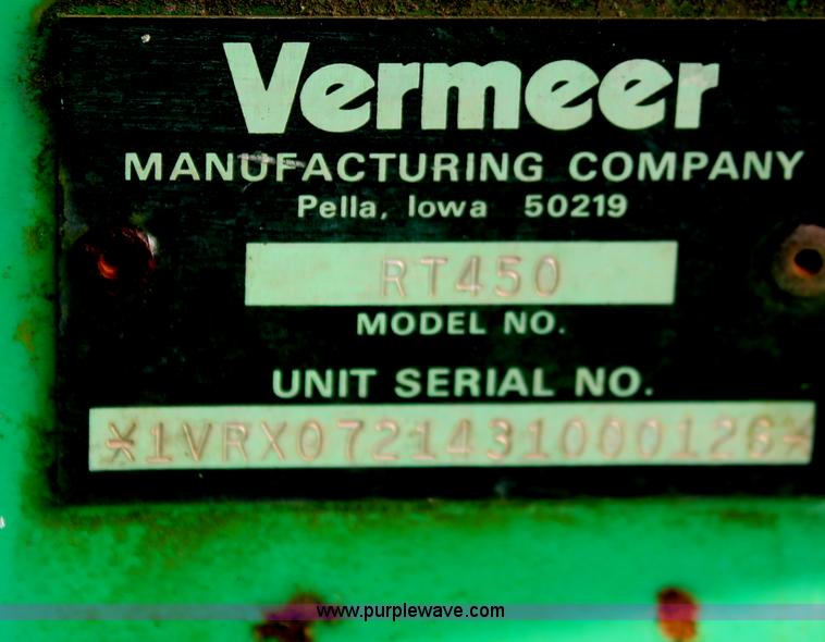 image for item I7932 2003 Vermeer RT450 trencher