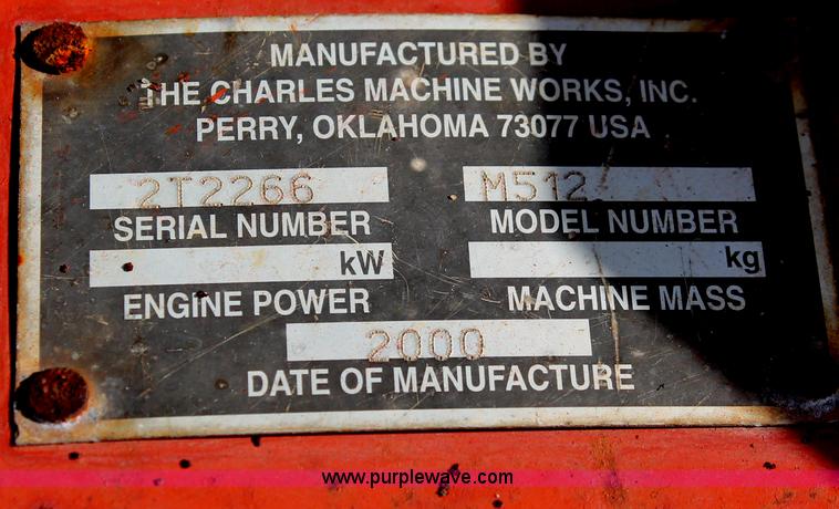 image for item I7935 1993 Ditch Witch 5110DD trencher