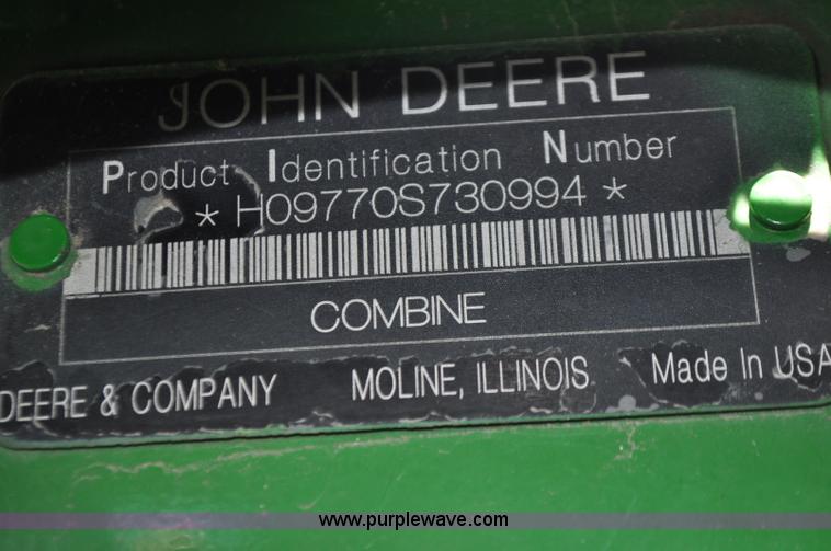 image for item G6121 2009 John Deere 9770 STS 2WD combine