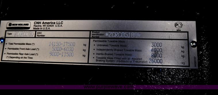 image for item G6126 2012 New Holland T8.330 MFWD tractor