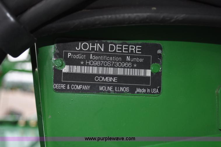 image for item G6130 2009 John Deere 9870 STS 2WD combine