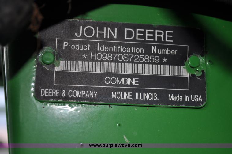image for item G6131 2008 John Deere 9870 STS 2WD combine