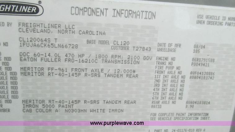 image for item G2065 2005 Freightliner Columbia CL120 semi truck