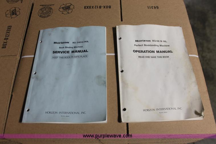 image for item I8152 Horizon BQ-240 perfect bound book binder