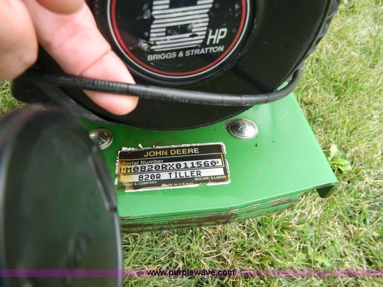 image for item AD9185 John Deere 820R rear tine tiller