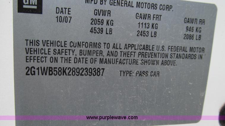 image for item G2078 2008 Chevrolet Impala LS