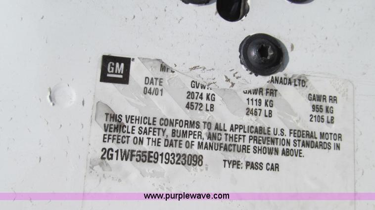 image for item G2082 2001 Chevrolet Impala