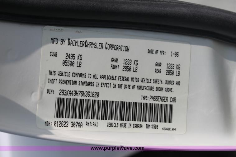 image for item G4113 2006 Dodge Charger SXT