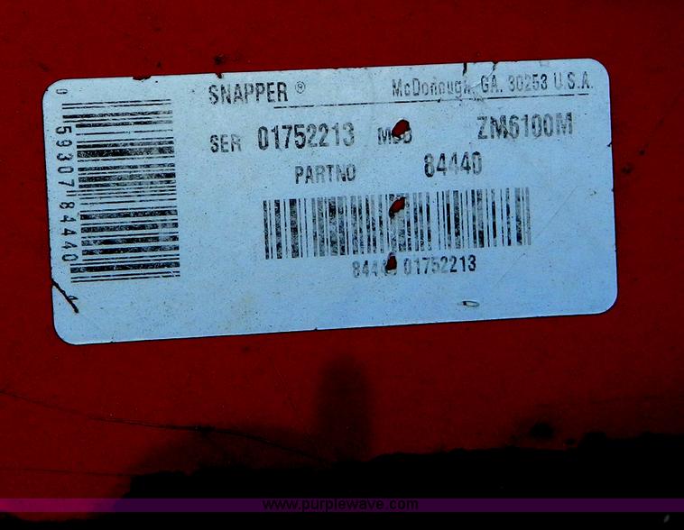 image for item G7976 Snapper Z lawn mower