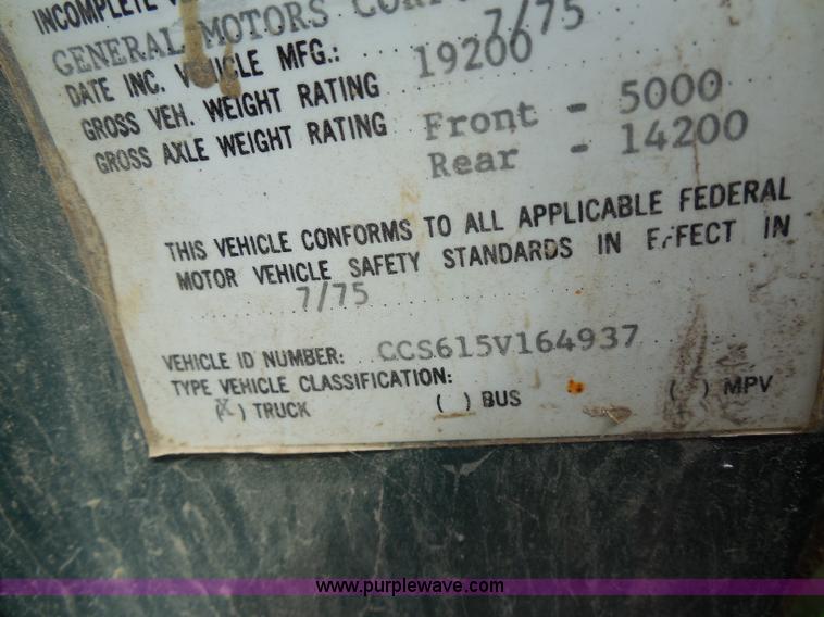 image for item H3203 1975 Chevrolet C60 dump truck