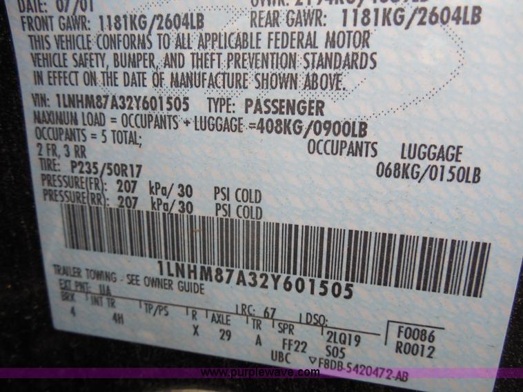 image for item H6563 2002 Lincoln LS