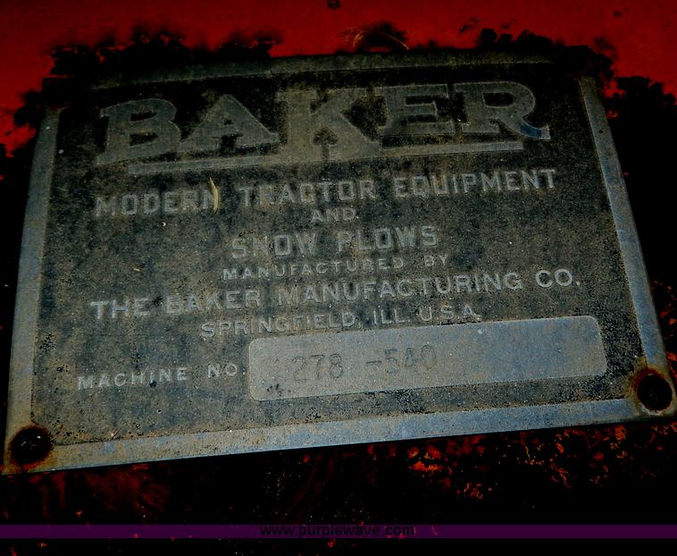 image for item I4374 Baker V snow plow