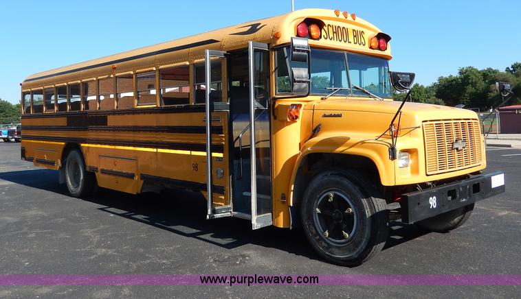image for item I4456 1997 Chevrolet B7 Blue Bird school bus