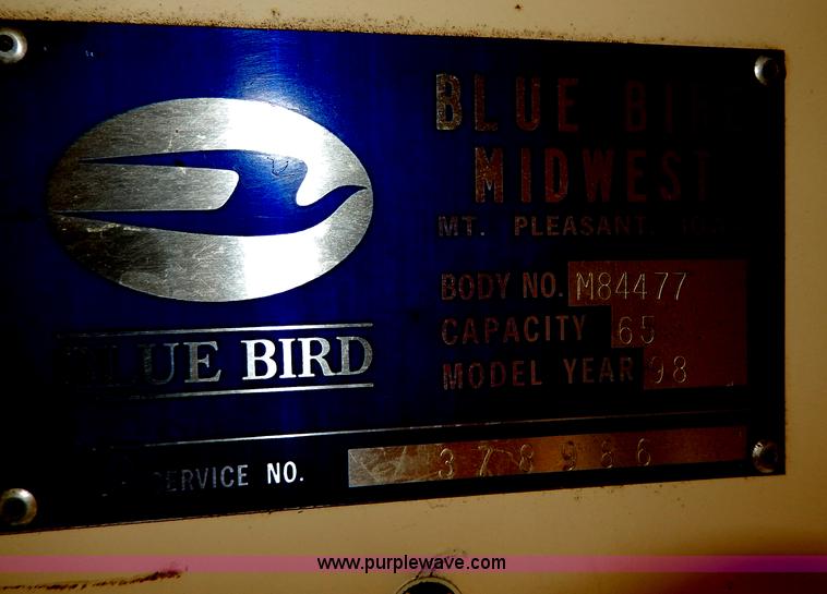 image for item I4456 1997 Chevrolet B7 Blue Bird school bus